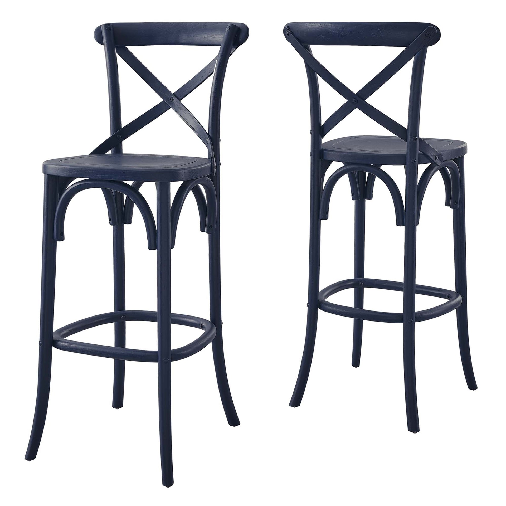 Bramwell Bar Stool  - Midnight Blue Denmark Home