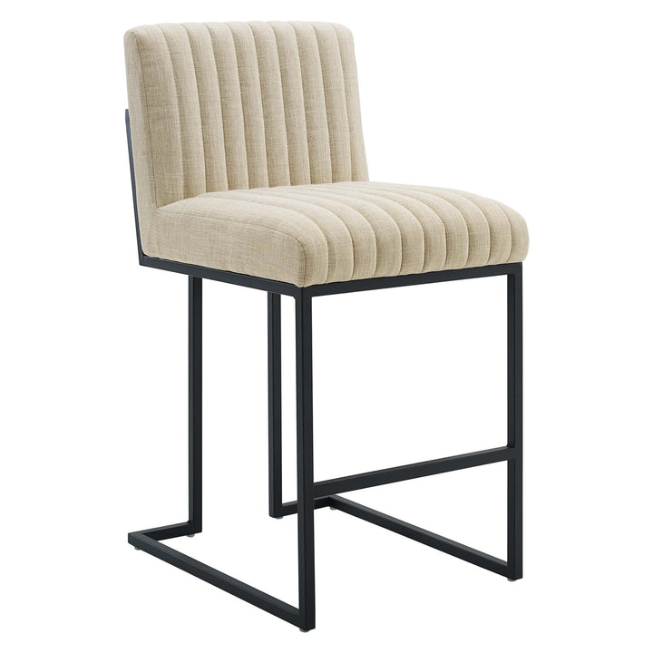 Hush Tufted Fabric Counter Stools Set of 2 - Beige Denmark Home