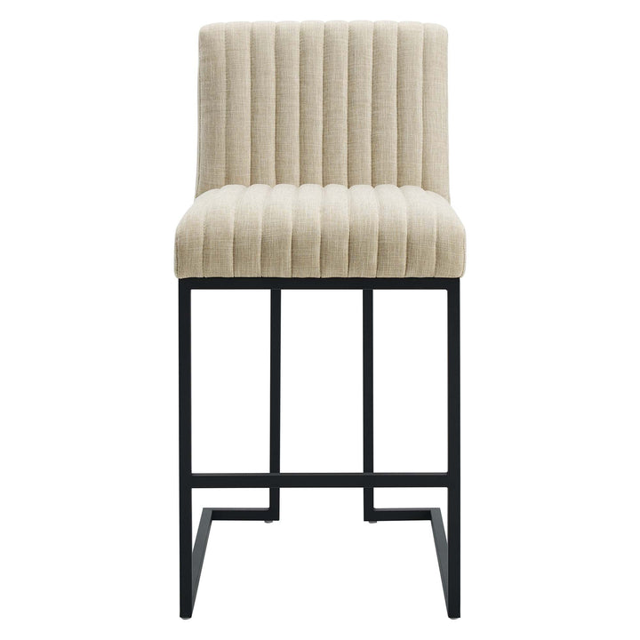Hush Tufted Fabric Counter Stools Set of 2 - Beige Denmark Home