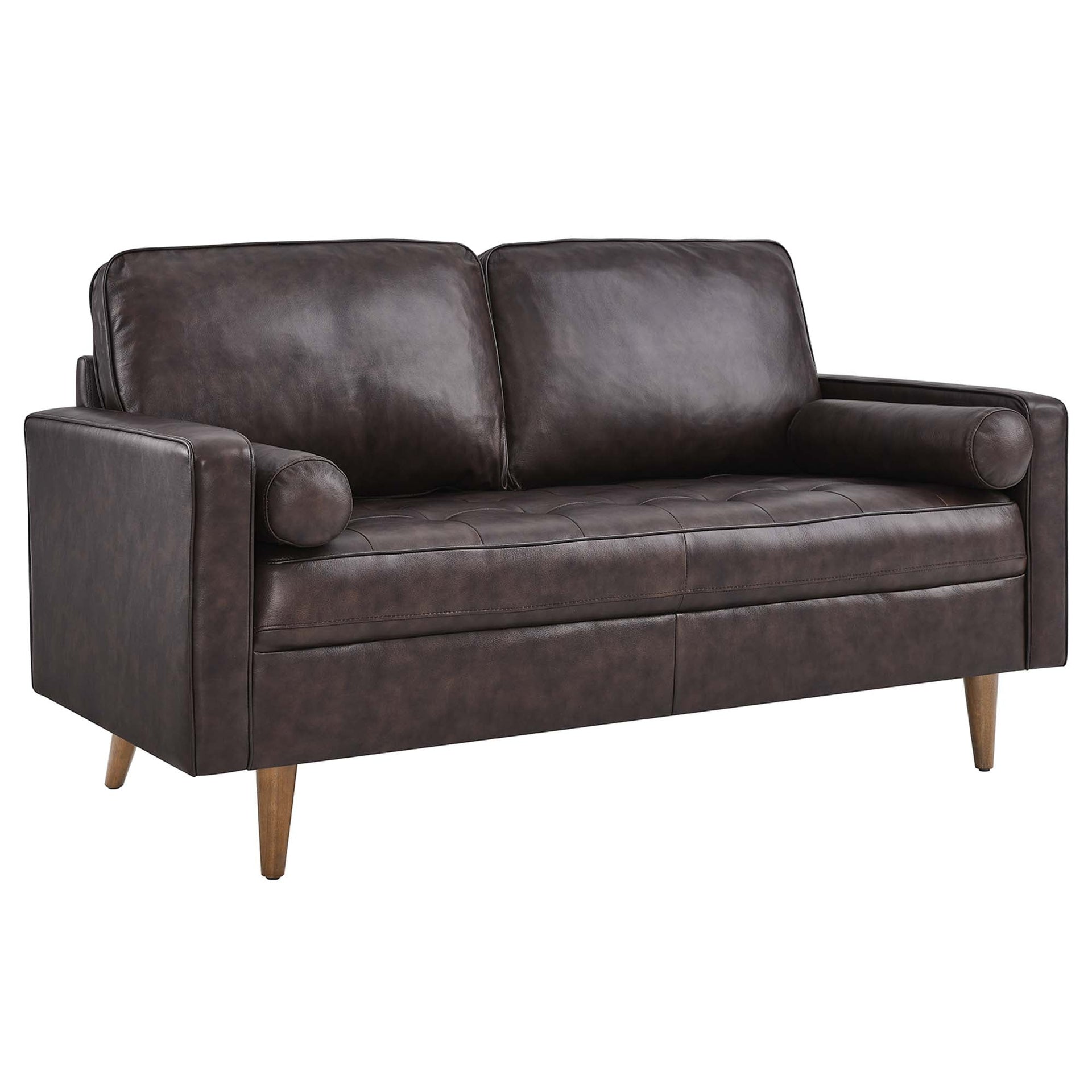 Eldvar Leather Loveseat - Brown