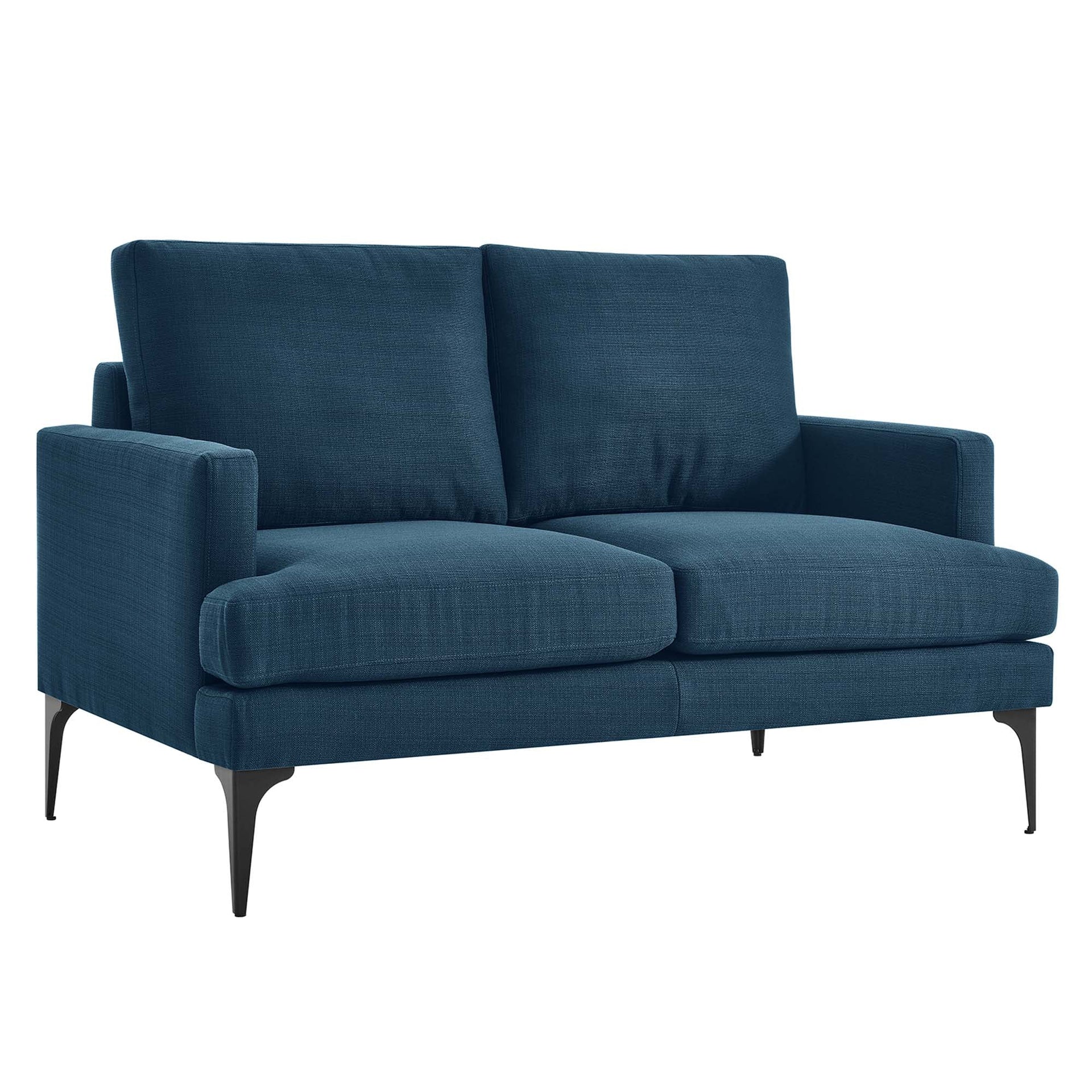 Averen Fabric Upholstered Loveseat - Azure