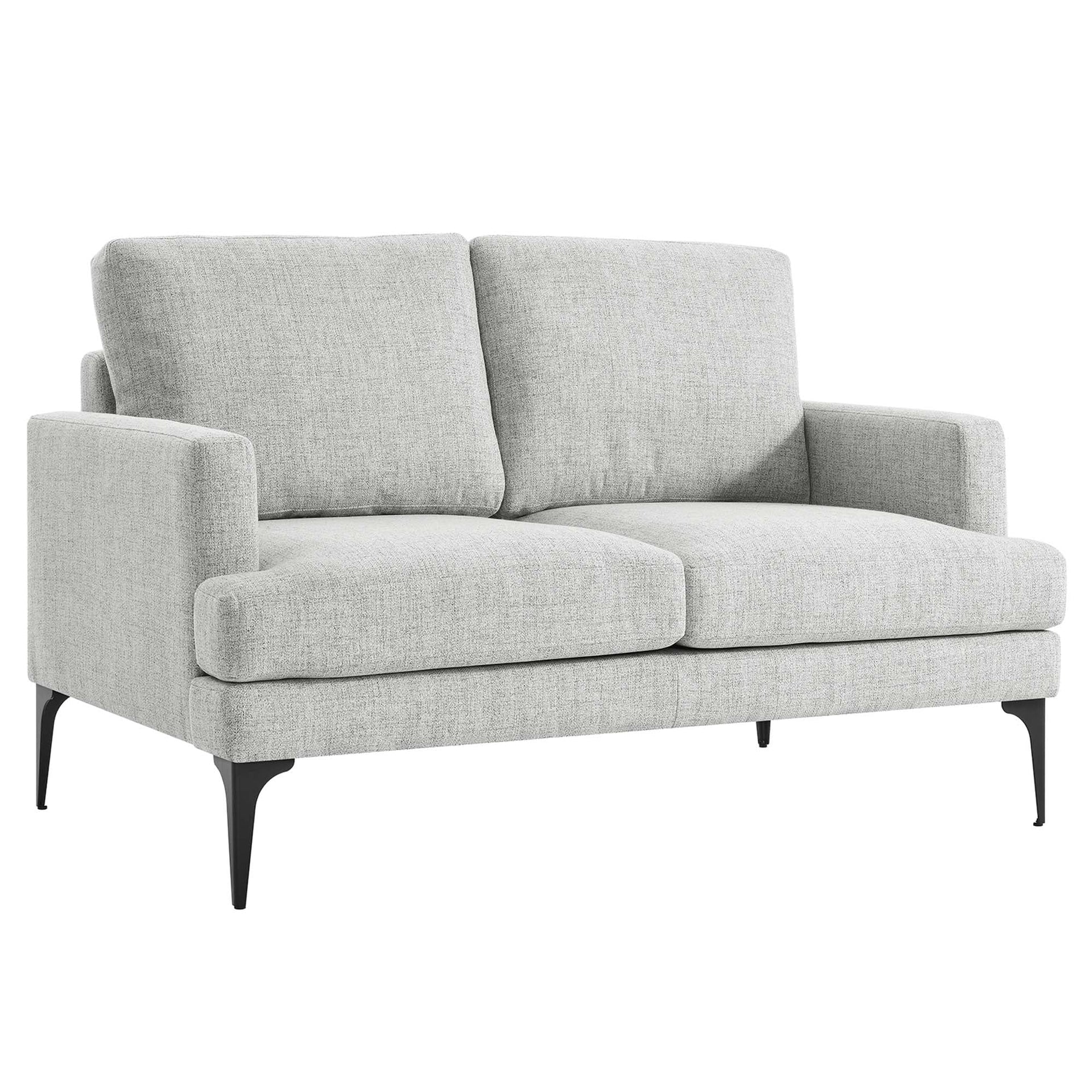 Averen Fabric Upholstered Loveseat - Light Gray