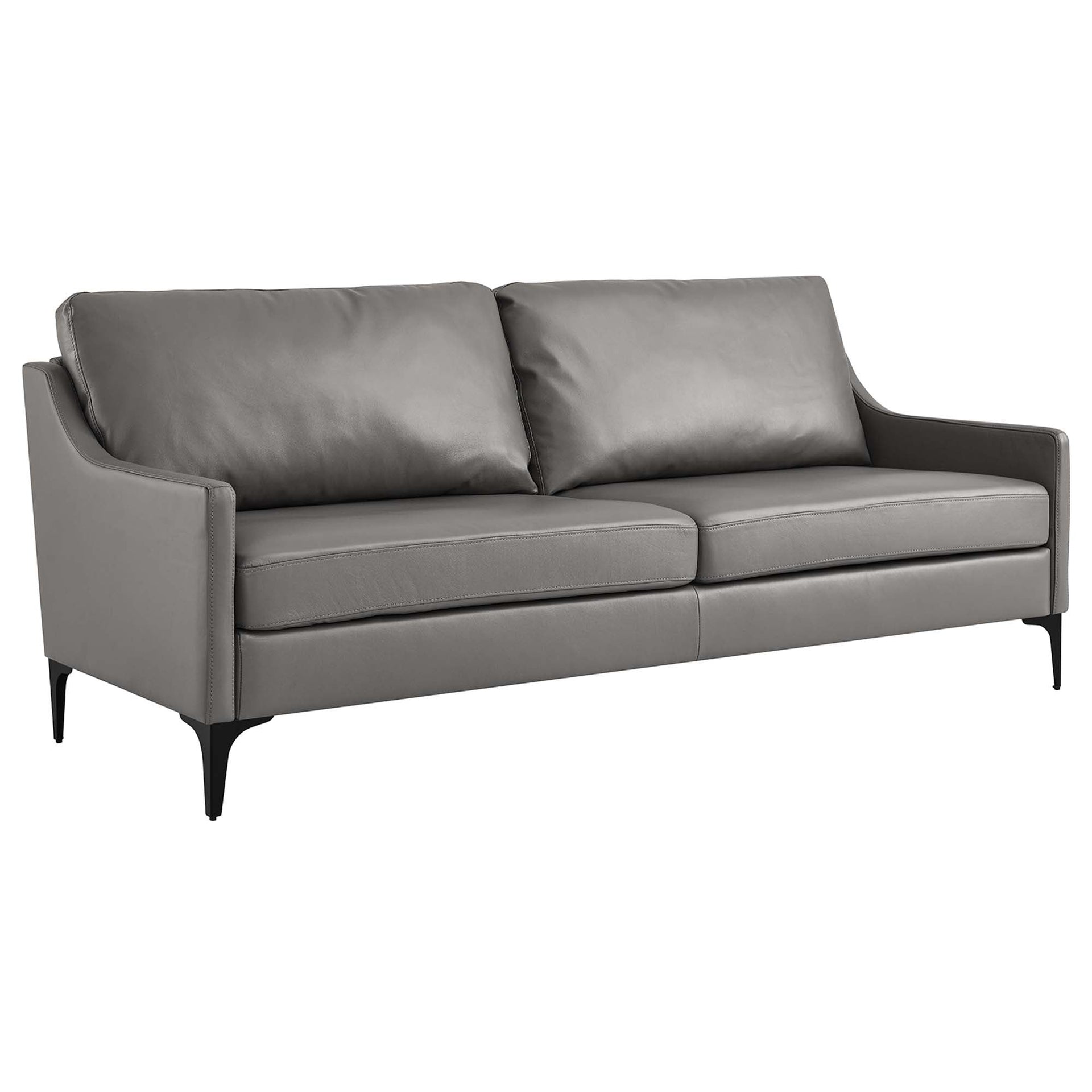 Rhodes Sofa – Top Grain Leather with Metal Legs