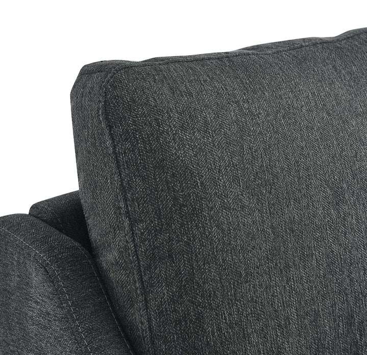 Rhodes Upholstered Fabric Accent Armchair – Charcoal Denmark Home
