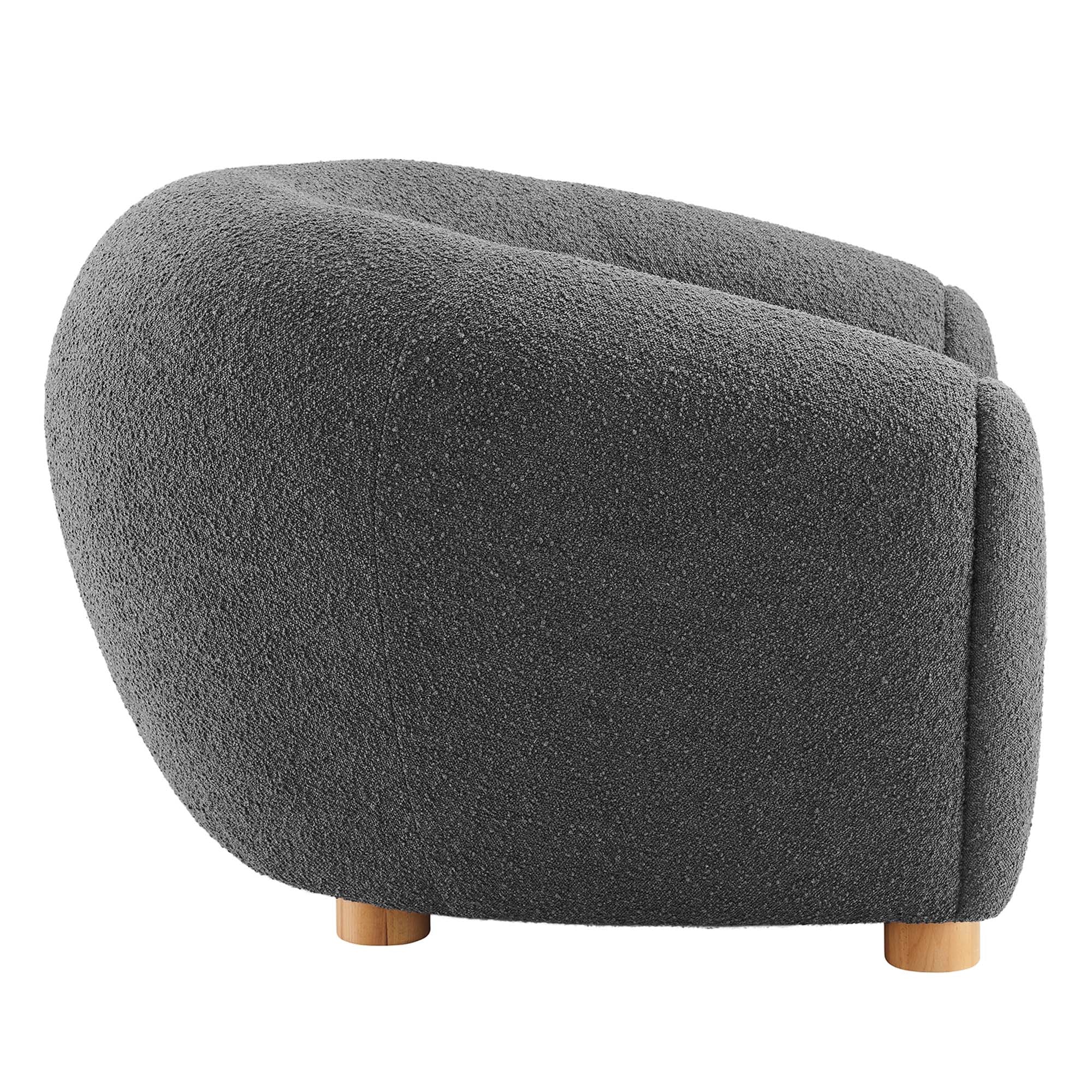 Arvana Boucle Accent Armchair-Charcoal Denmark Home