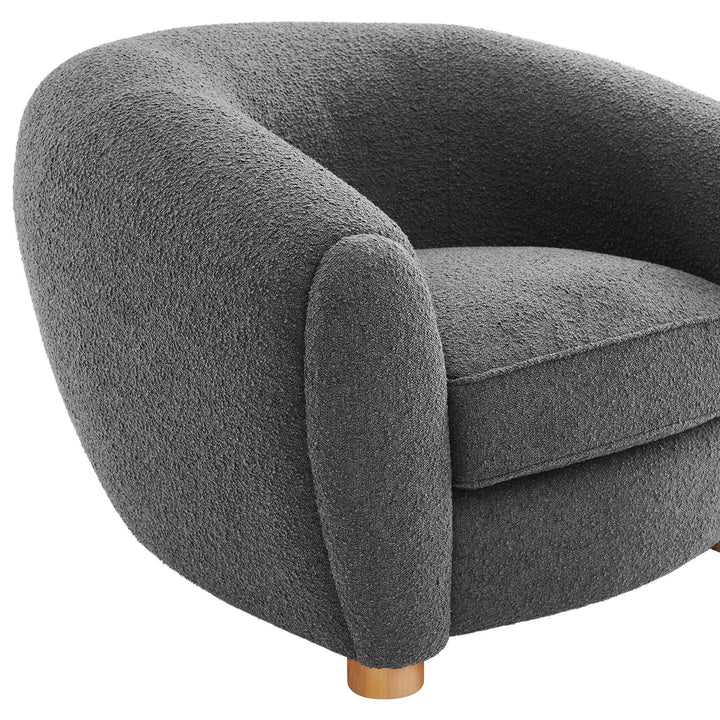 Arvana Boucle Accent Armchair-Charcoal Denmark Home