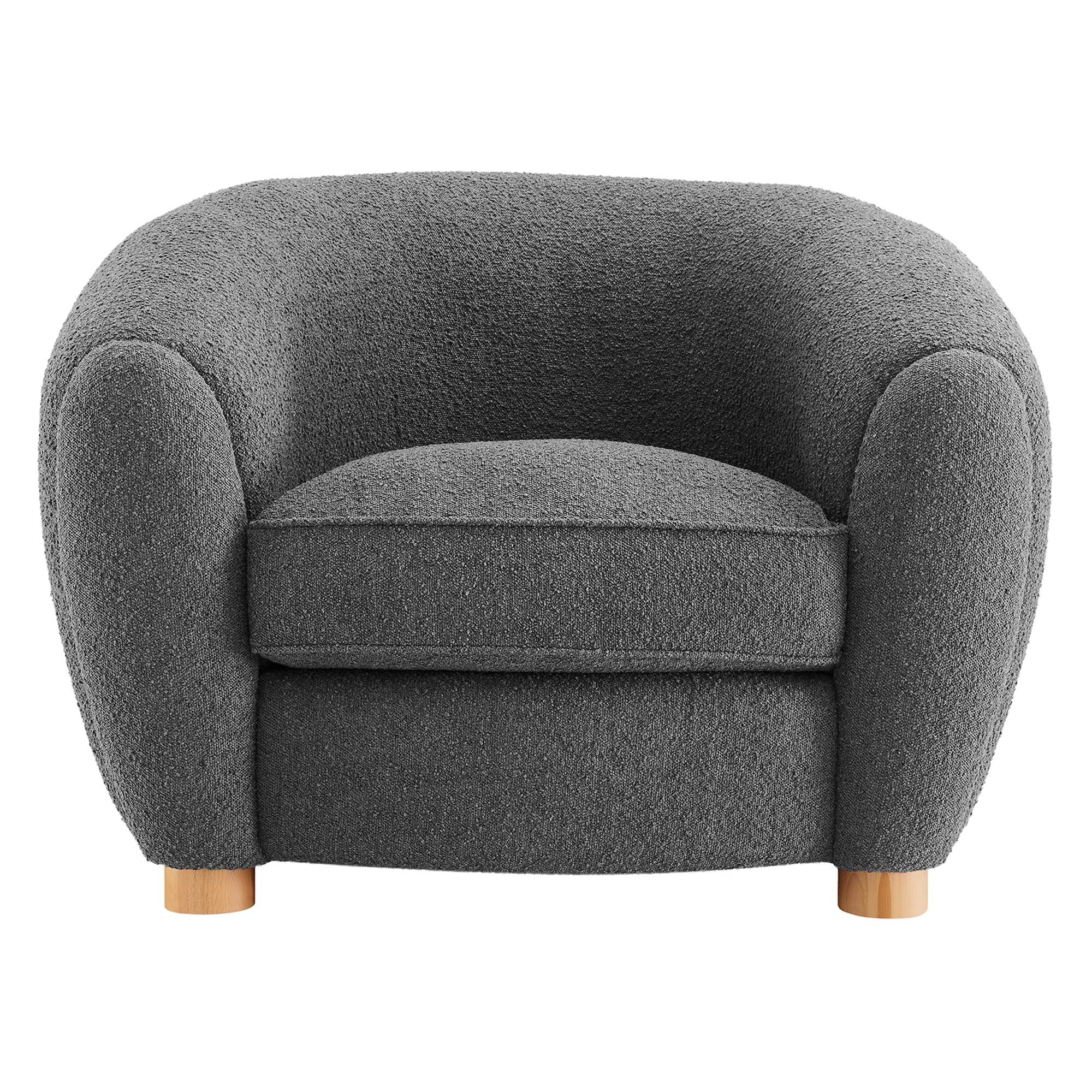 Arvana Boucle Accent Armchair-Charcoal Denmark Home