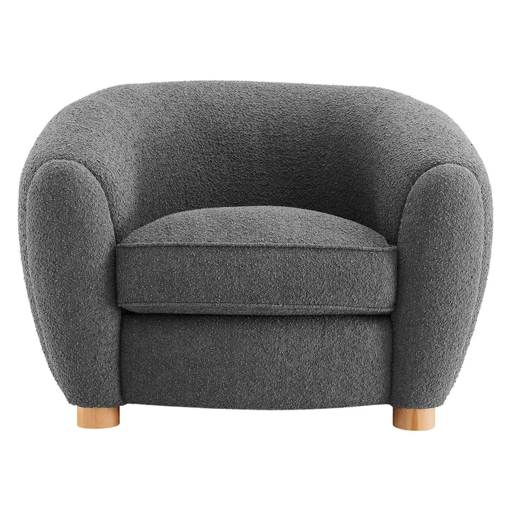 Arvana Boucle Accent Armchair-Charcoal Denmark Home