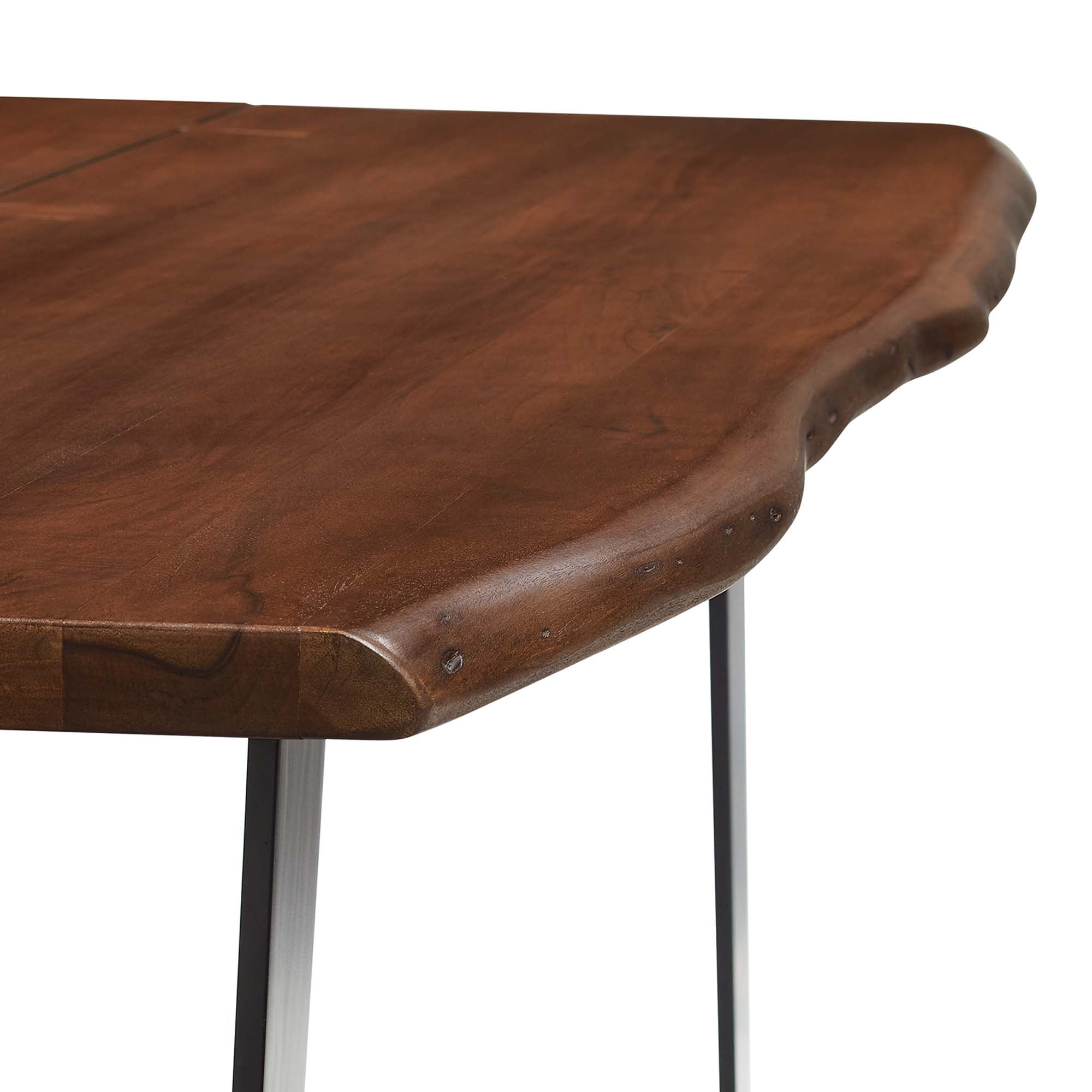 Loft Live Edge Rectangular Dining Table – Solid Acacia Wood 60" Denmark Home