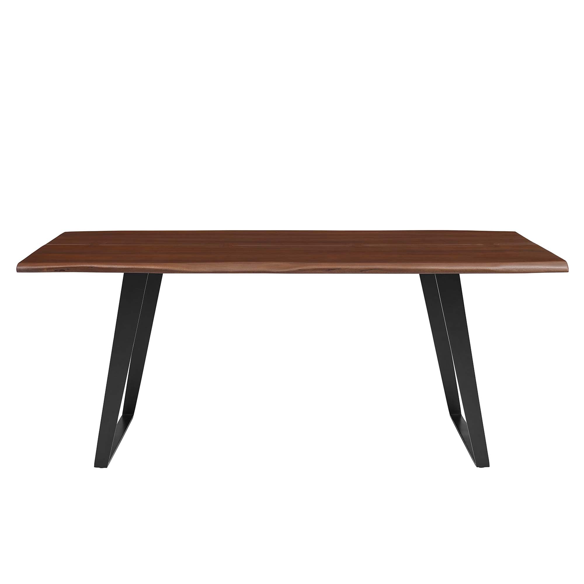 Loft Live Edge Rectangular Dining Table – Solid Acacia Wood 74" Denmark Home