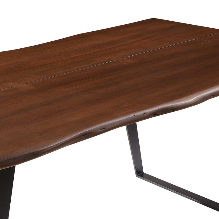 Loft Live Edge Rectangular Dining Table – Solid Acacia Wood 74" Denmark Home