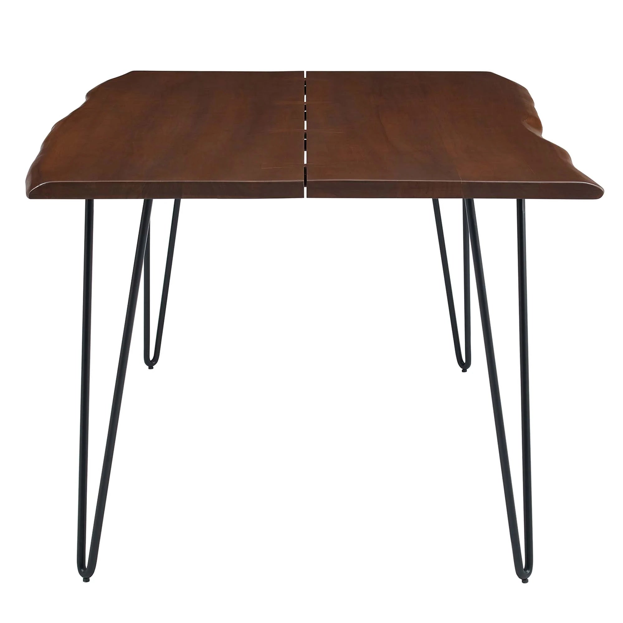 Evora 74" Live Edge Acacia Wood Acacia Wood Dining Table - Black Walnut Denmark Home