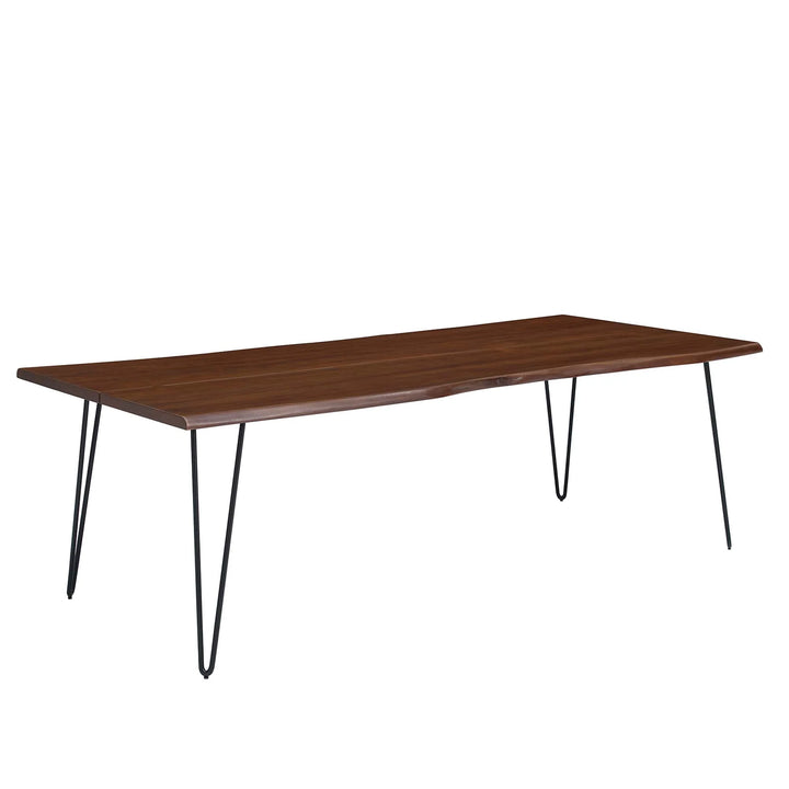 Evora 96" Live Edge Acacia Wood Acacia Wood Dining Table - Black Walnut Denmark Home
