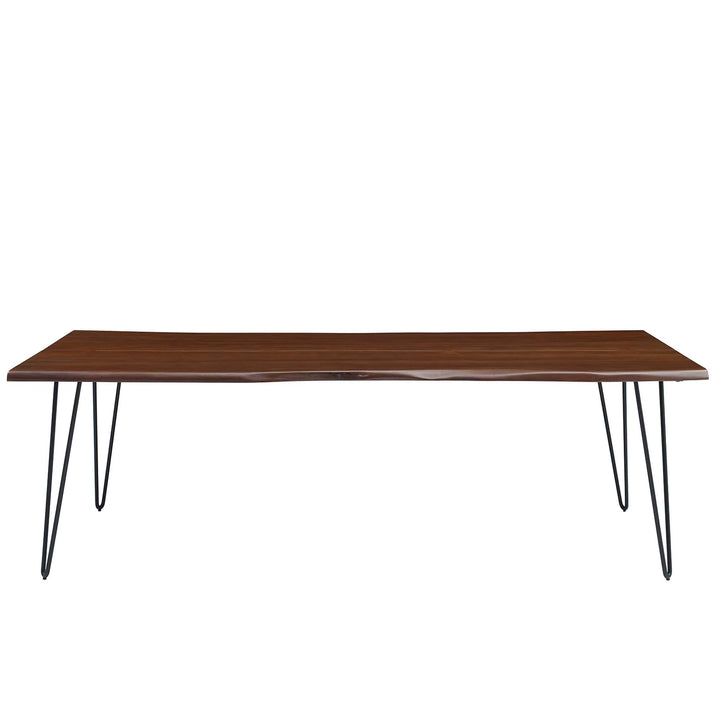 Evora 96" Live Edge Acacia Wood Acacia Wood Dining Table - Black Walnut Denmark Home