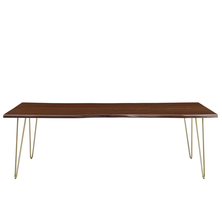 Evora 96" Live Edge Acacia Wood Acacia Wood Dining Table - Gold Walnut Denmark Home