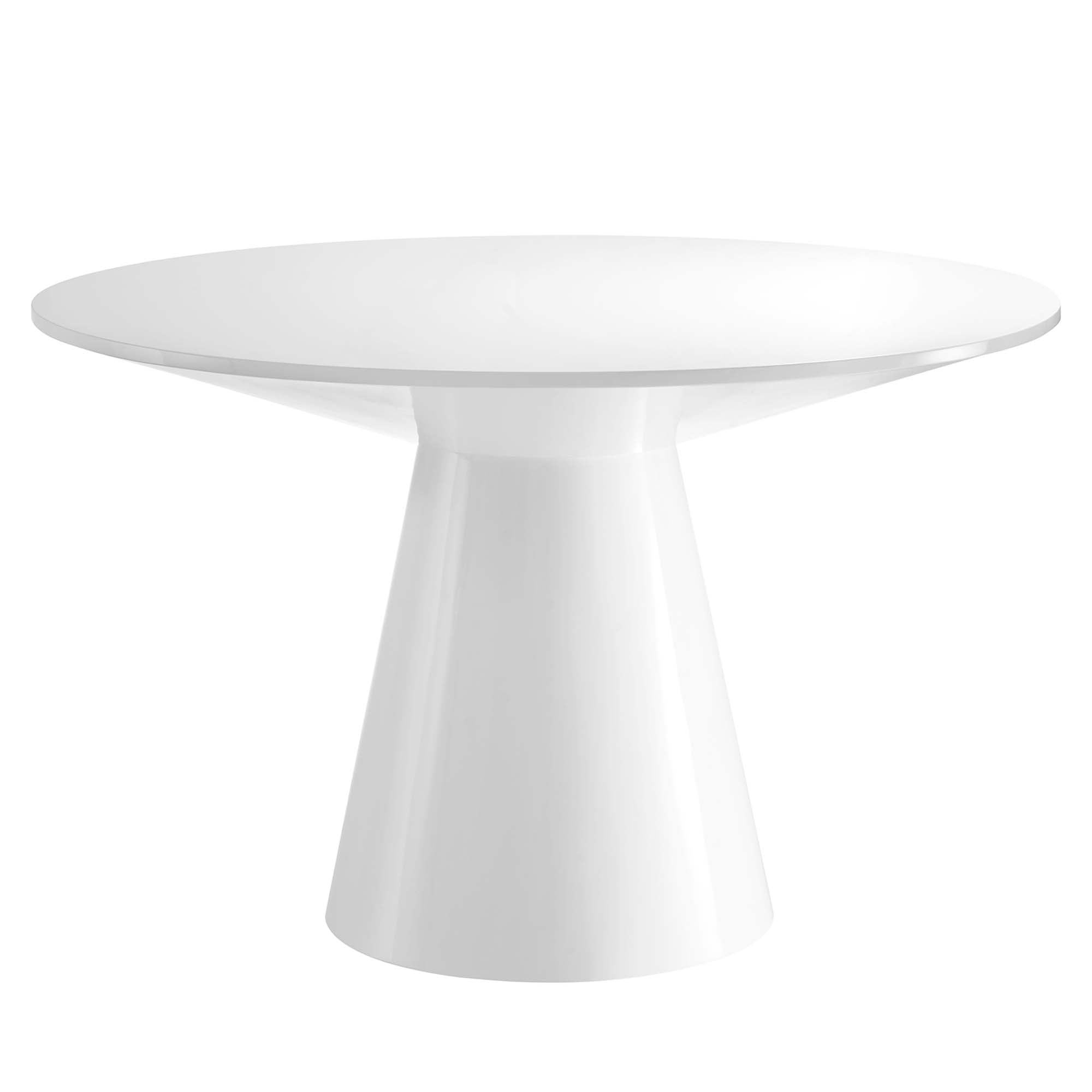 Lux Round Dining Table 47" - White Denmark Home