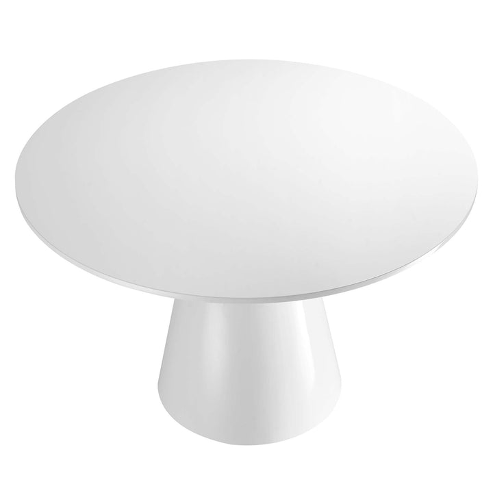 Lux Round Dining Table 47" - White Denmark Home