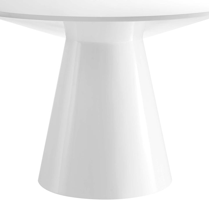 Lux Round Dining Table 47" - White Denmark Home