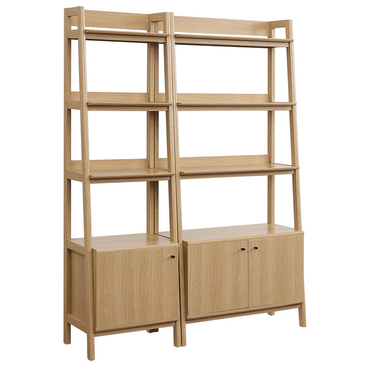 Teak Tiered Bookcase - Oak Denmark Home