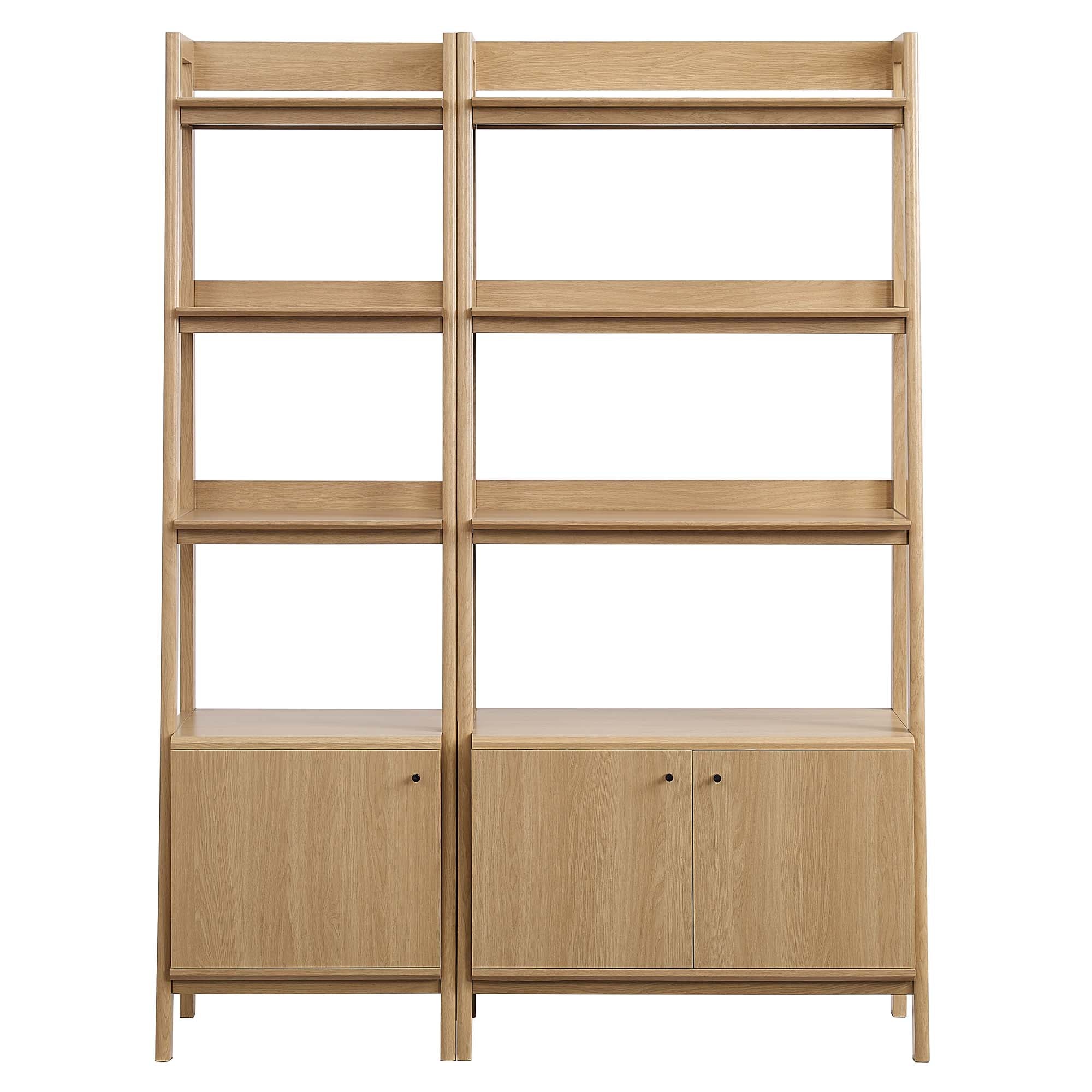 Teak Tiered Bookcase - Oak Denmark Home