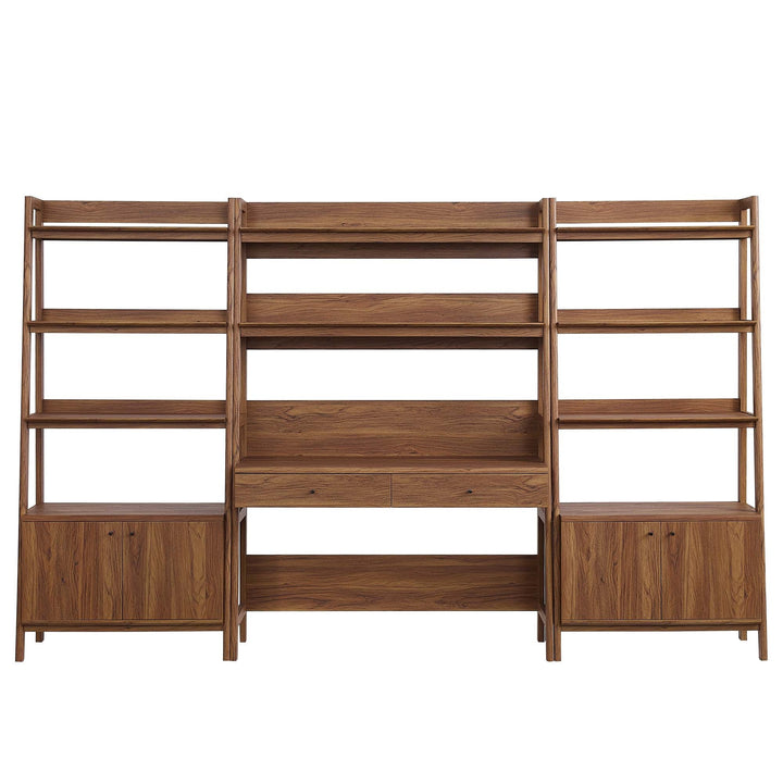 Teak Office Desk and Bookcase Set  - Walnut Denmark Home
