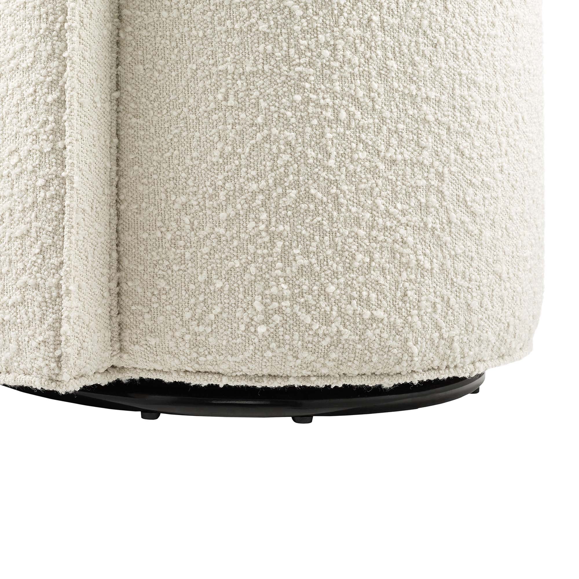 Lumina Boucle Swivel Accent Chair-Ivory Denmark Home
