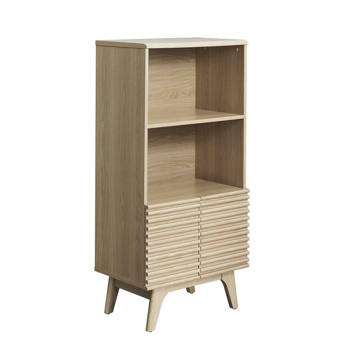 Orvena Bookcase with Cabinet Storage - Oak Denmark Home