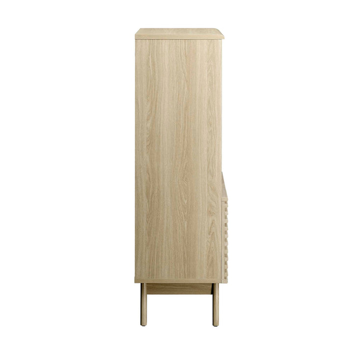 Orvena Bookcase with Cabinet Storage - Oak Denmark Home