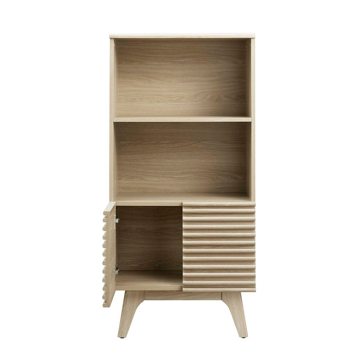 Orvena Bookcase with Cabinet Storage - Oak Denmark Home
