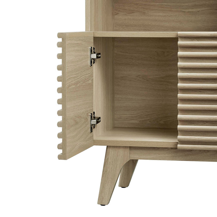 Orvena Bookcase with Cabinet Storage - Oak Denmark Home