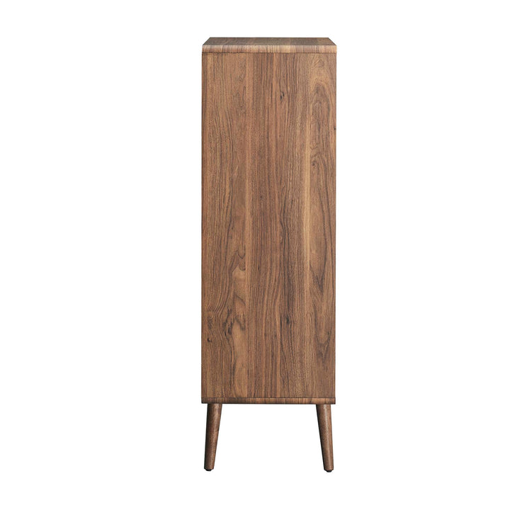 Koru Bookcase with Cabinet Storage - Walnut White Denmark Home