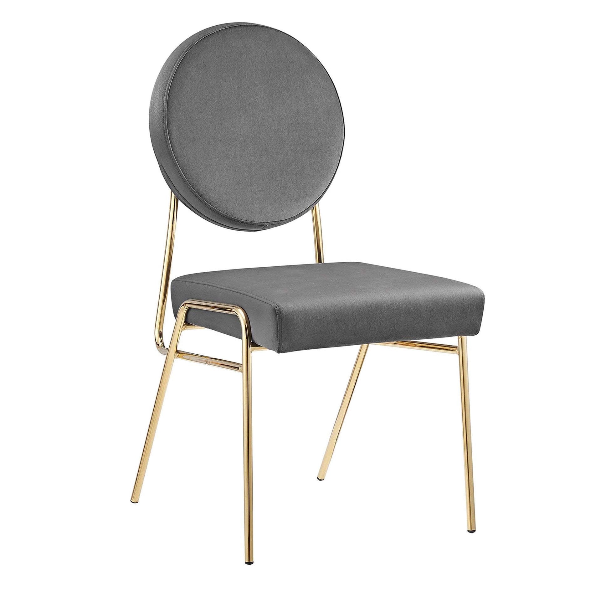 Stow Performance Velvet Dining Chair - Gold Gray Denmark Home