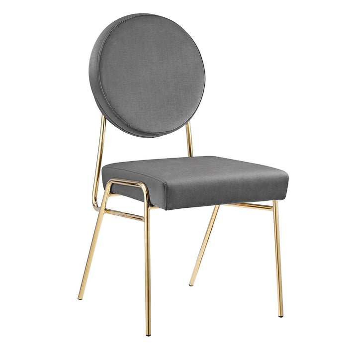 Stow Performance Velvet Dining Chair - Gold Gray Denmark Home