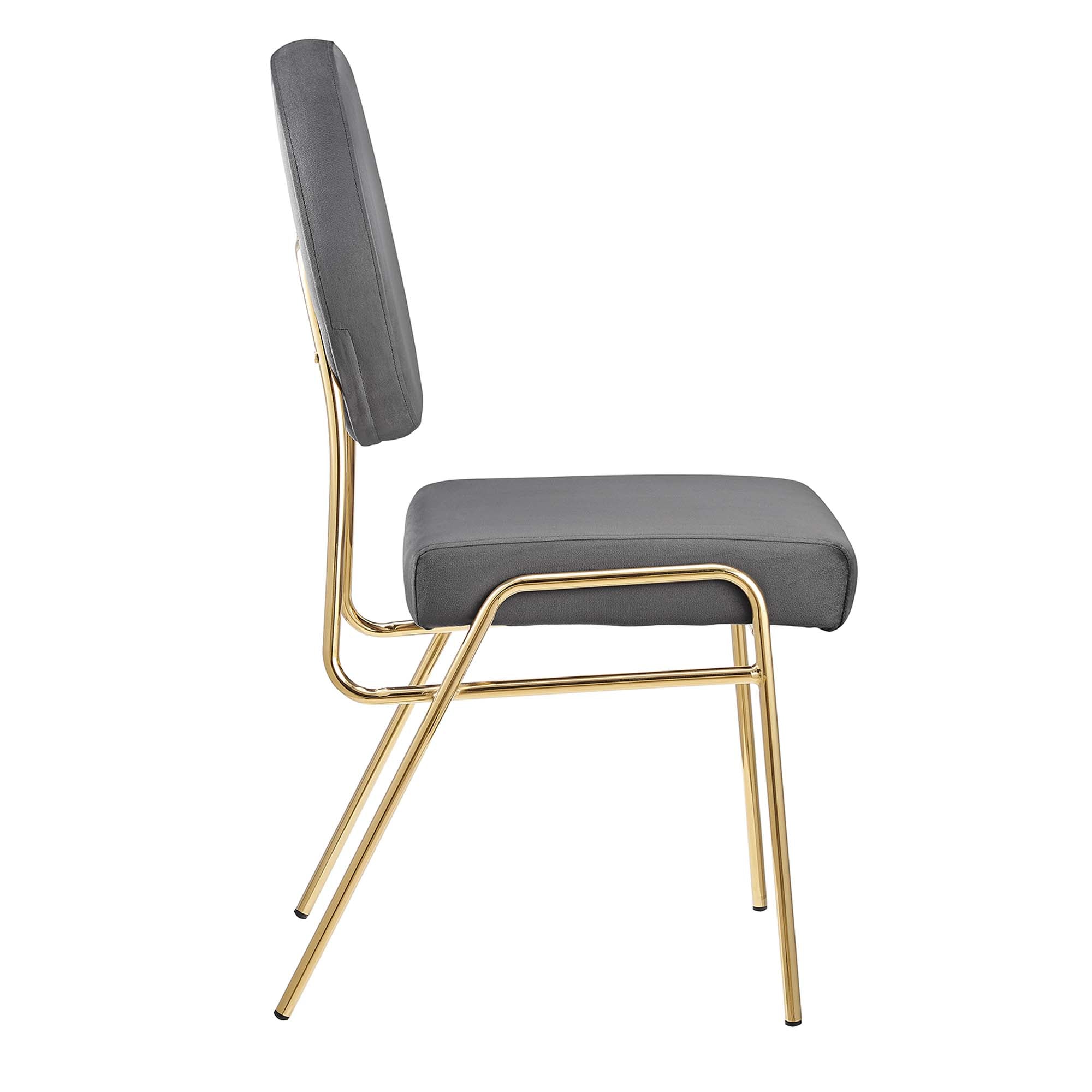 Stow Performance Velvet Dining Chair - Gold Gray Denmark Home