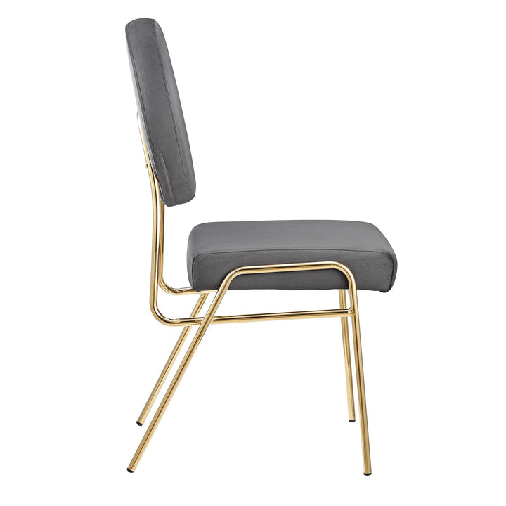 Stow Performance Velvet Dining Chair - Gold Gray Denmark Home