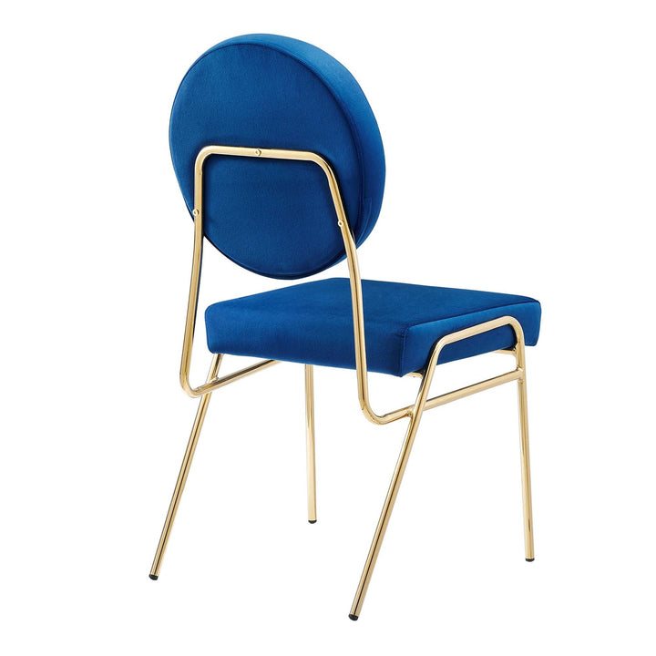 Stow Performance Velvet Dining Chair - Gold Navy Denmark Home