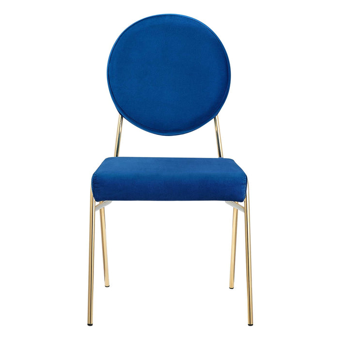Stow Performance Velvet Dining Chair - Gold Navy Denmark Home