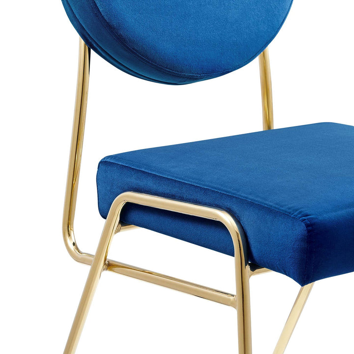 Stow Performance Velvet Dining Chair - Gold Navy Denmark Home