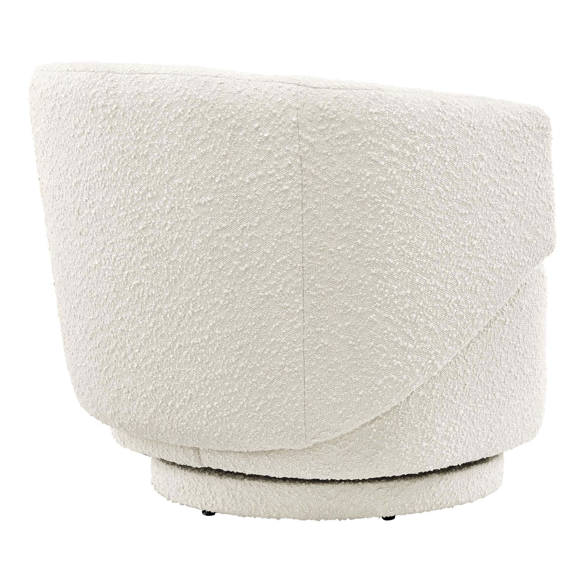 Lunara Swivel Accent Chair – Ivory Denmark Home