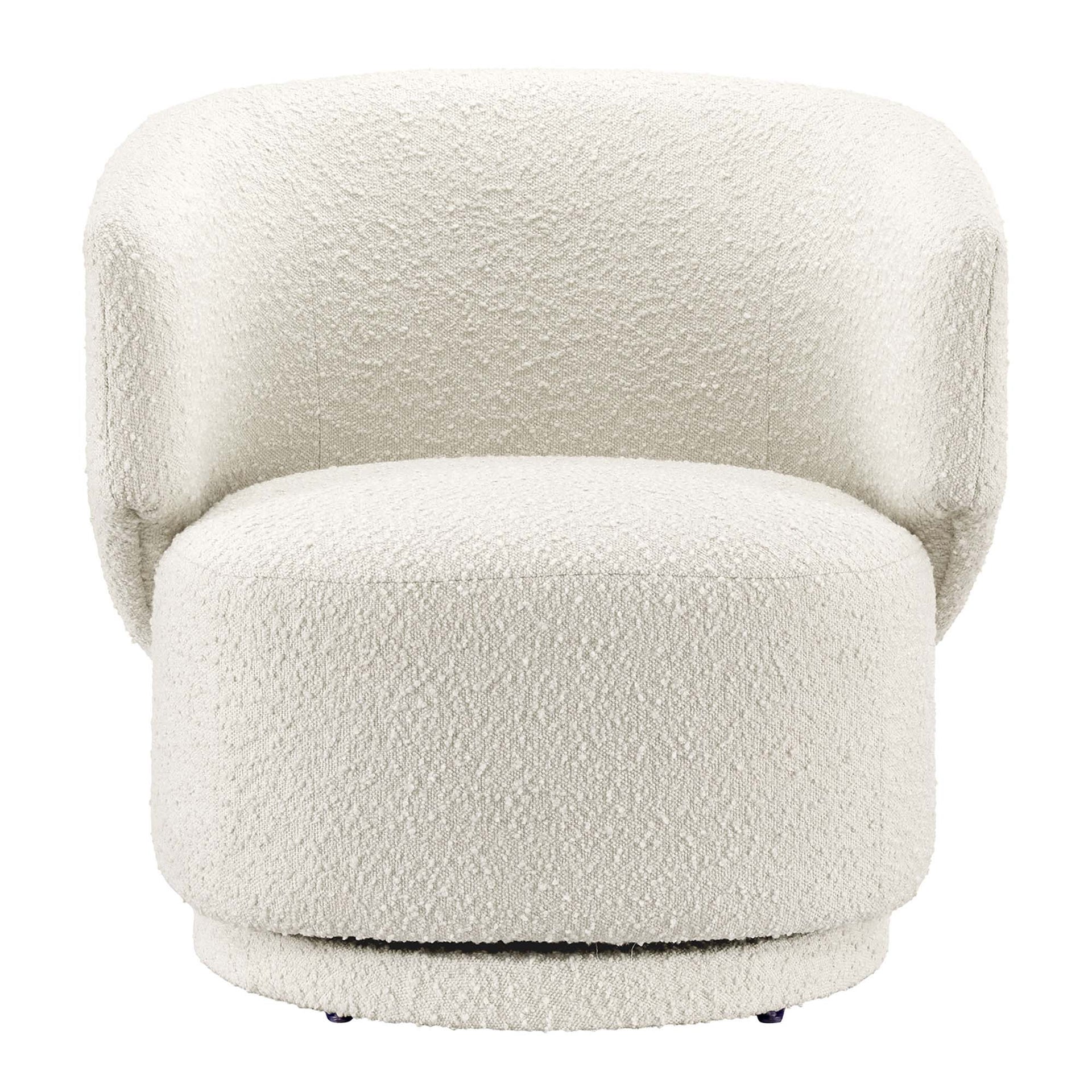 Lunara Swivel Accent Chair – Ivory Denmark Home