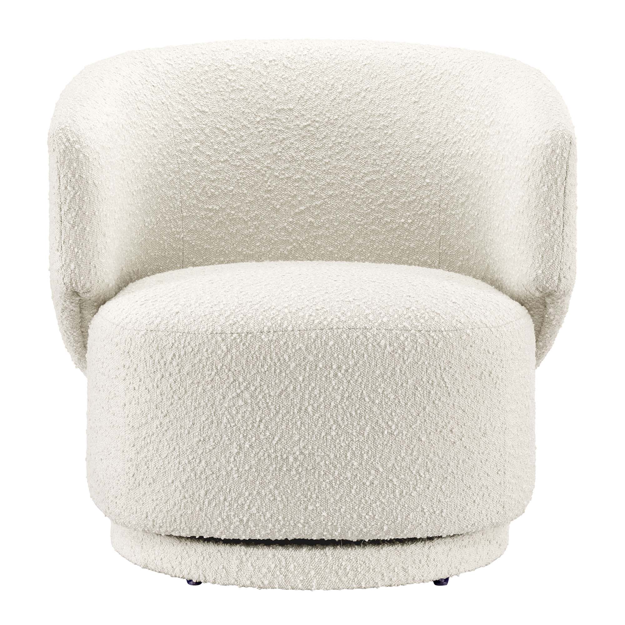 Lunara Swivel Accent Chair – Ivory Denmark Home