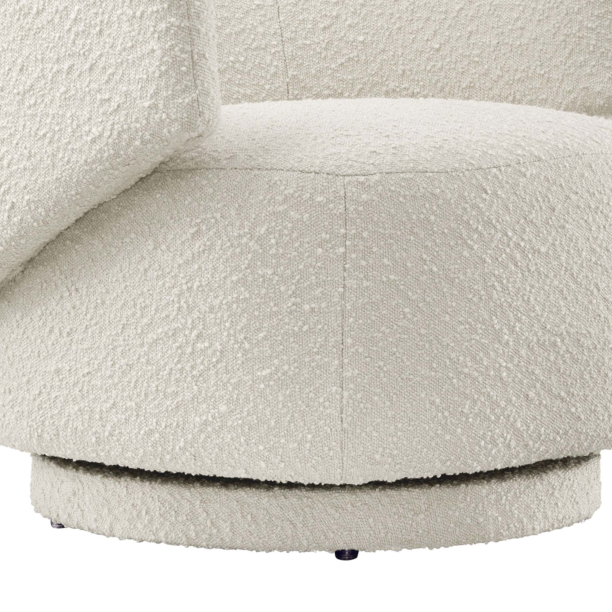 Lunara Swivel Accent Chair – Ivory Denmark Home