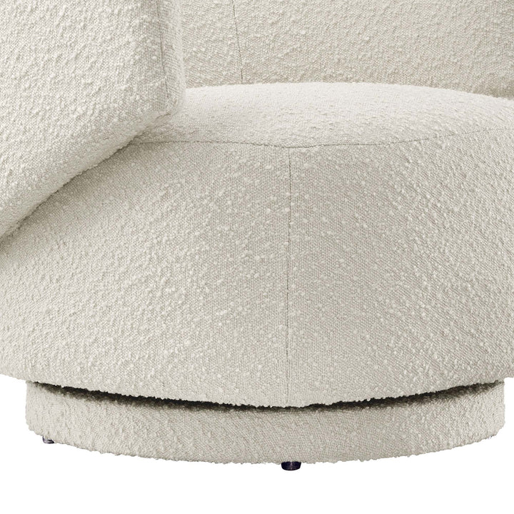 Lunara Swivel Accent Chair – Ivory Denmark Home