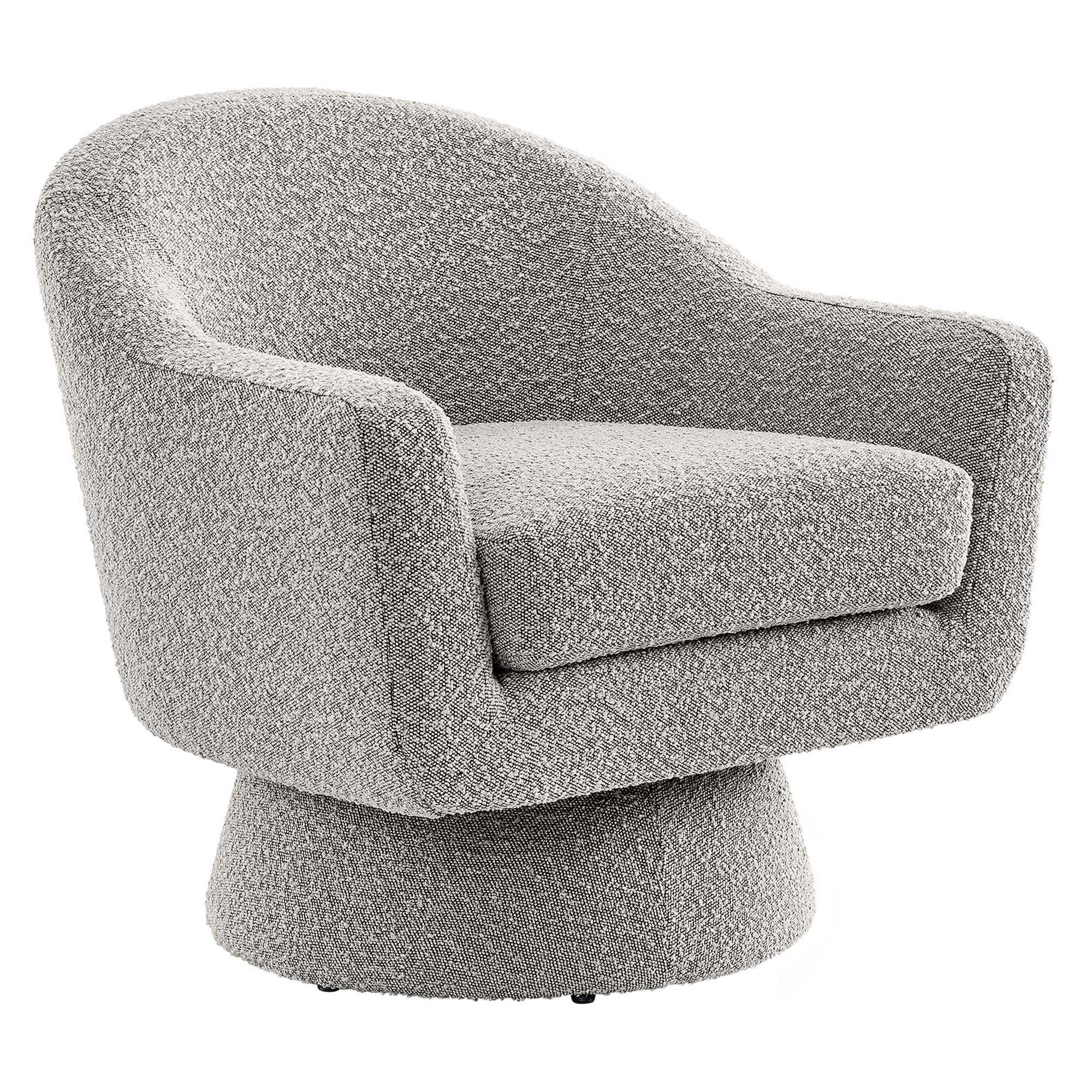 Sereno Boucle Swivel Accent Chair-Taupe Denmark Home