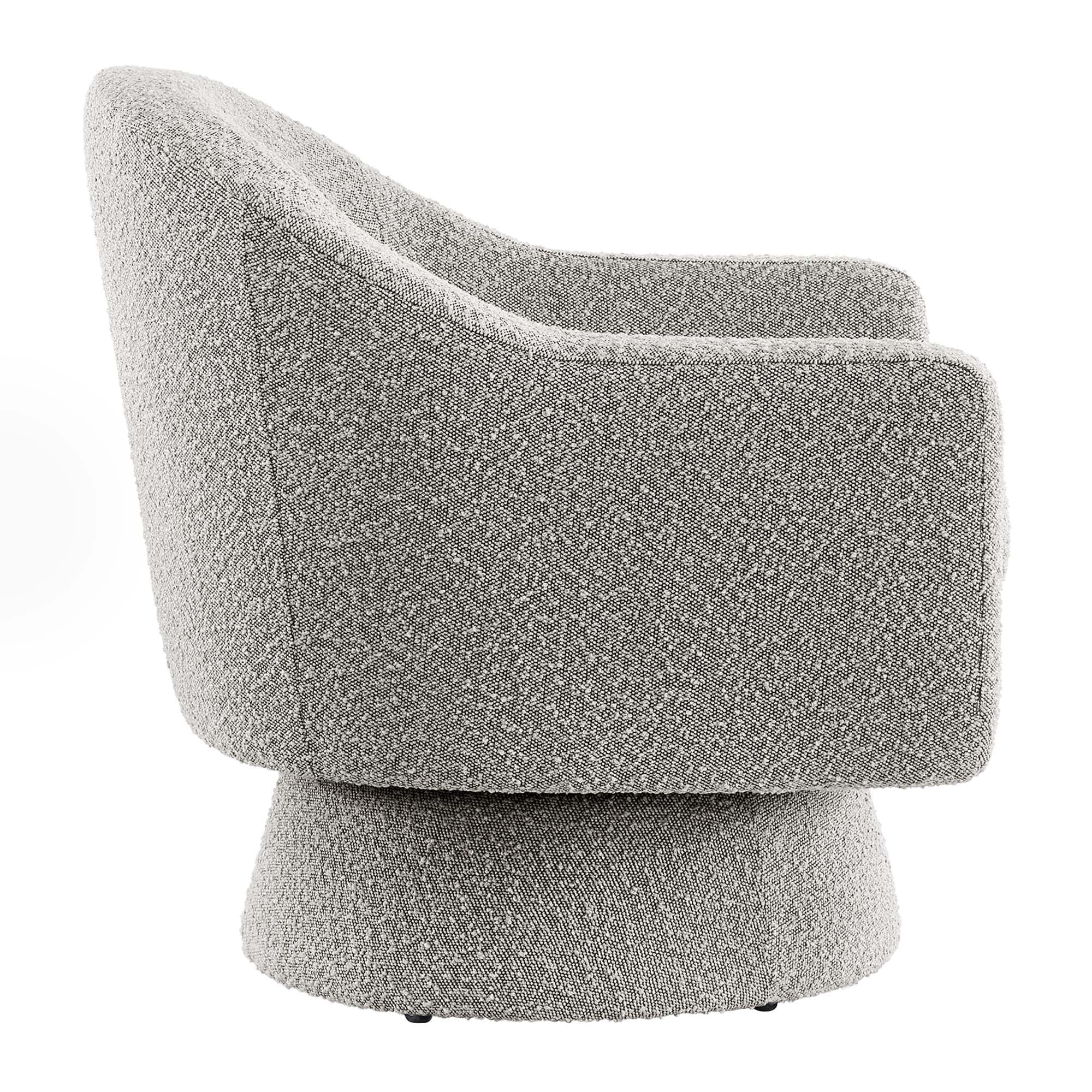 Sereno Boucle Swivel Accent Chair-Taupe Denmark Home