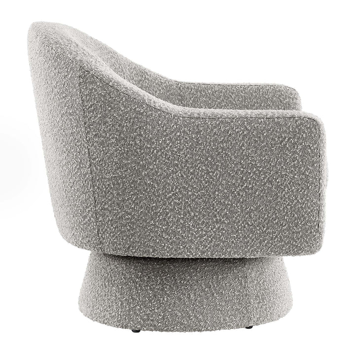 Sereno Boucle Swivel Accent Chair-Taupe Denmark Home