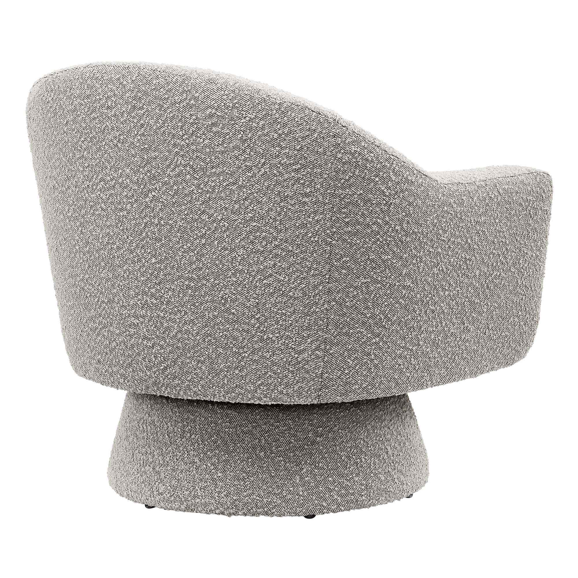 Sereno Boucle Swivel Accent Chair-Taupe Denmark Home