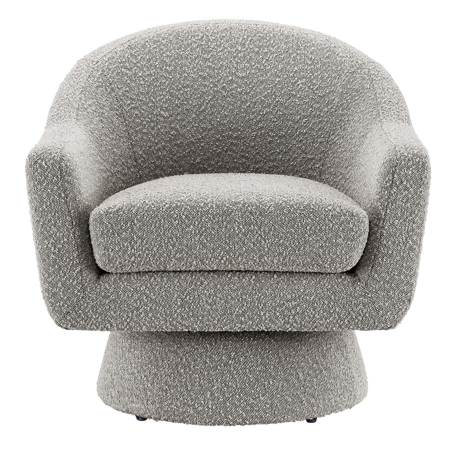 Sereno Boucle Swivel Accent Chair-Taupe Denmark Home