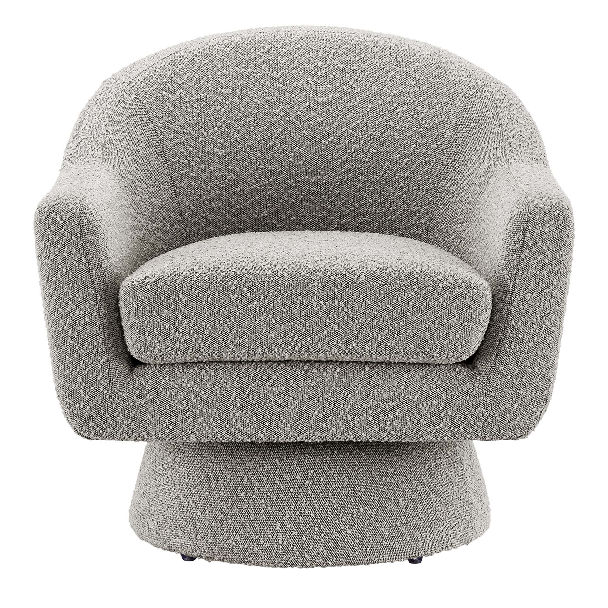 Sereno Boucle Swivel Accent Chair-Taupe Denmark Home