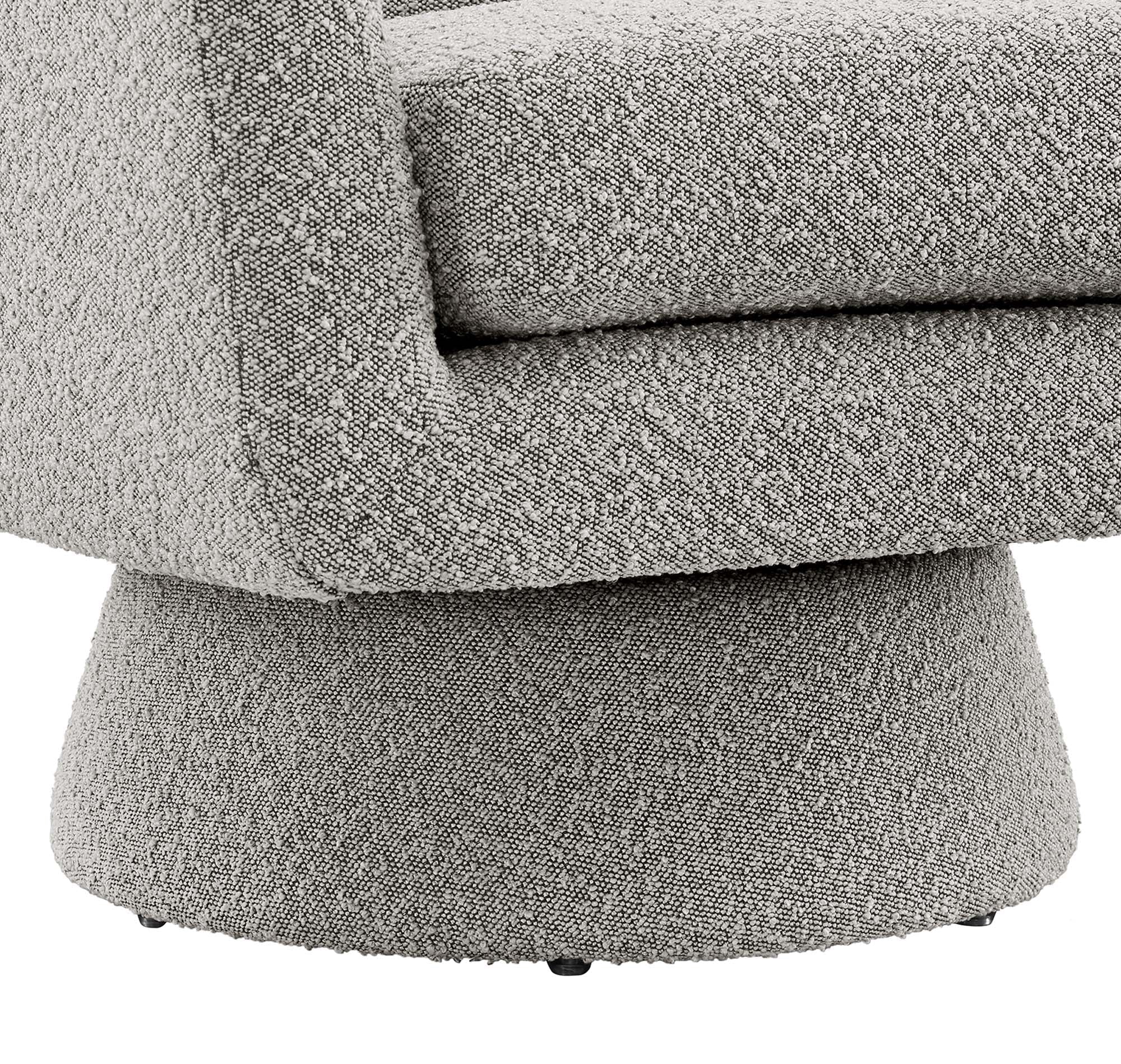 Sereno Boucle Swivel Accent Chair-Taupe Denmark Home